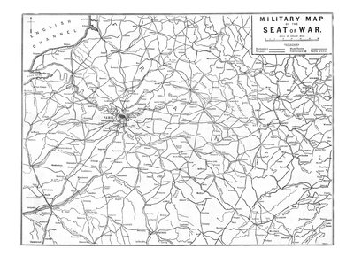 Mappa militare del teatro di guerra, 1870 da Unbekannt
