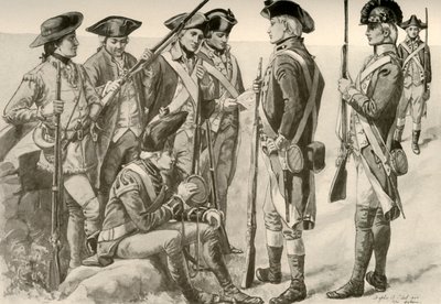 Uniformi Militari in America, c1770, 1937 da Unbekannt