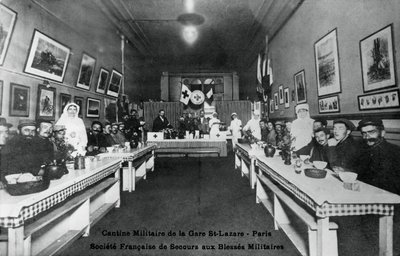 Mensa militare, Gare St Lazare, Parigi, Prima Guerra Mondiale, 1914-1918 da Unbekannt