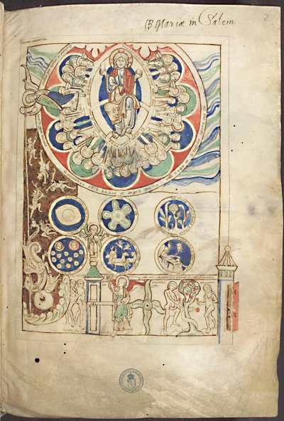 Miniatura Initium creaturae dei dal Liber Scivias di Ildegarda di Bingen da Unbekannt