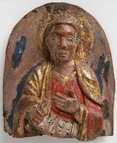 Miniatura in rilievo del profeta ebreo Daniele con pergamena, tedesco, 1200-1225 da Unbekannt