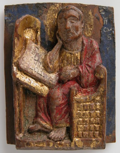 Rilievo in miniatura di San Marco al suo tavolo di scrittura, ca. 1200-1225 da Unbekannt