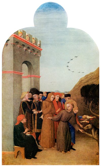 Miracoli: la leggenda del Lupo di Gubbio, c. 1437-1444 1956 da Unbekannt