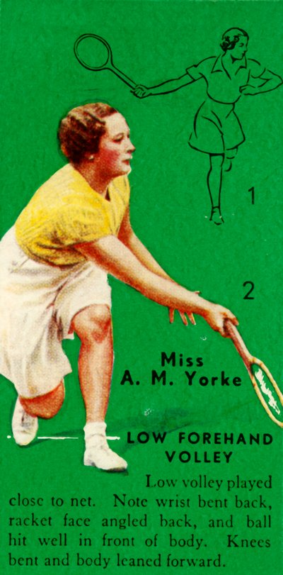 Miss A. M. Yorke - Volée di rovescio bassa, c1935 da Unbekannt