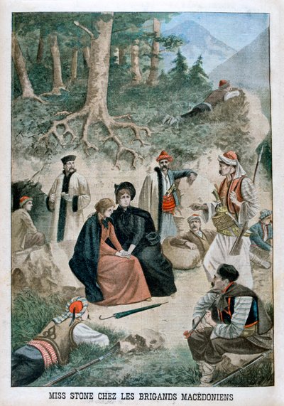 Miss Stone con i macedoni, 1901 da Unbekannt
