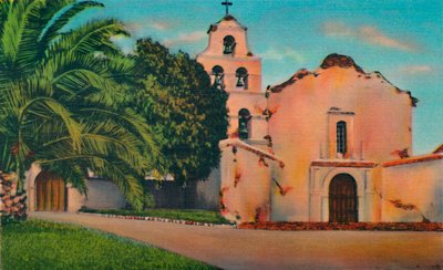 Missione San Diego De Alcala. Fondata nel 1769, California, c1941 da Unbekannt