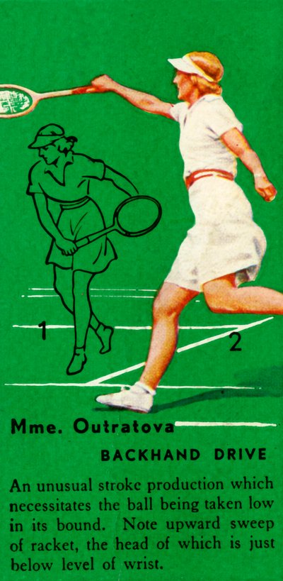 Mme. Outratova - Colpo di rovescio, c1935 da Unbekannt