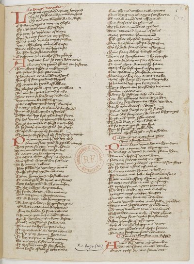 Ménagier de Paris, una pagina di manoscritto, 1393 da Unbekannt