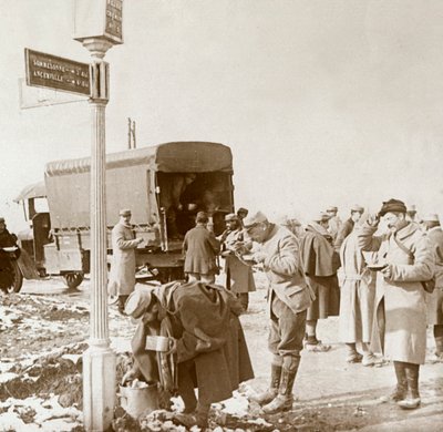 Cucina mobile sulla Voie Sacrée, Verdun, Francia settentrionale, c1914-c1918 da Unbekannt