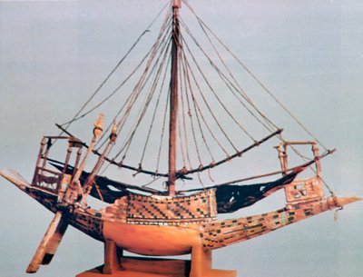 Modello di barca con attrezzatura, tomba di Tutankhamon, XIV secolo a.C. da Unbekannt