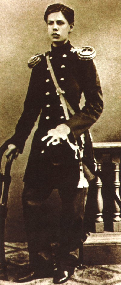 Modest Mussorgsky, compositore russo, da giovane, fine anni 1850 da Unbekannt