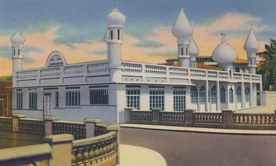 Moschea musulmana, Porto di Spagna, Trinidad, B.W.I., c1940s da Unbekannt