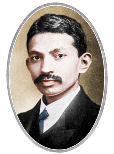 Mohandas Karamchand Gandhi 1869-1948, da giovane da Unbekannt