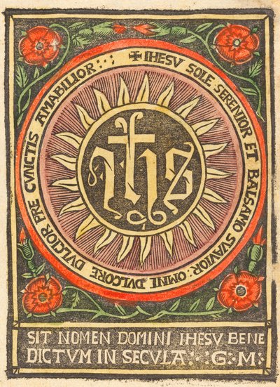 Monogramma JHS in un cerchio fiammeggiante da Unbekannt