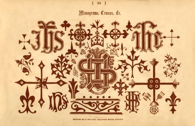 Monogrammi, croci, ecc., 1862 da Unbekannt