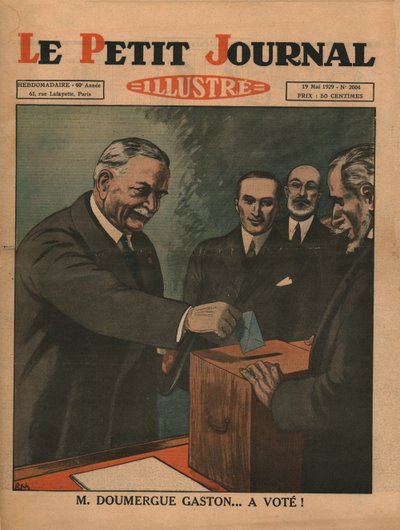 Monsieur Gaston Doumergue... ha votato!, 1929 da Unbekannt
