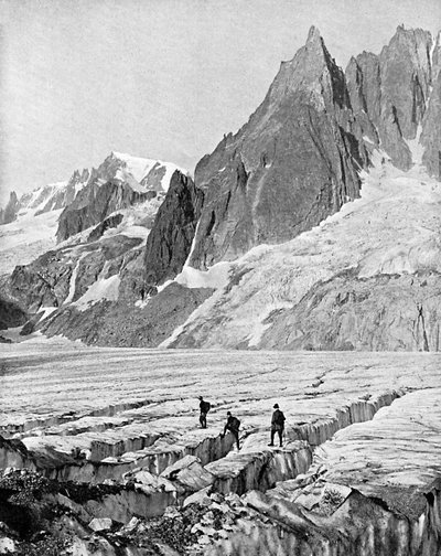 Mont Blanc du Tacul e la Dent du Requin, le Alpi, primi del XX secolo da Unbekannt