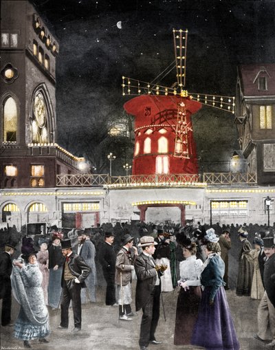 Montmartre si diverte La Sortie Du Moulin Rouge, 1900 da Unbekannt