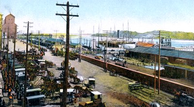 Porto di Montreal, Montreal, Canada, c1900 da Unbekannt