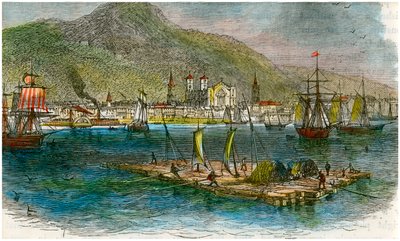 Montreal dal fiume San Lorenzo, Quebec, Canada, c1880 da Unbekannt