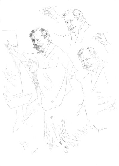 Mortimer Menpes, disegnato da se stesso, 1899 da Unbekannt