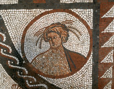Pavimento a mosaico, Villa Romana di Lullingstone, Eynsford, Kent, c1980-c2017 da Unbekannt