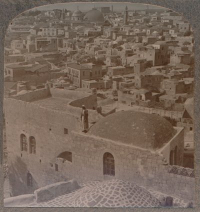 Quartiere musulmano di Gerusalemme, dalla Scuola Inglese, c1900 da Unbekannt