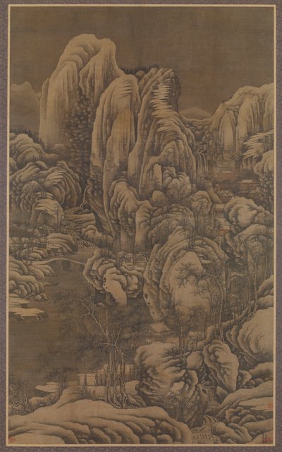 Monte Emei sotto una forte nevicata, XVII secolo da Unbekannt