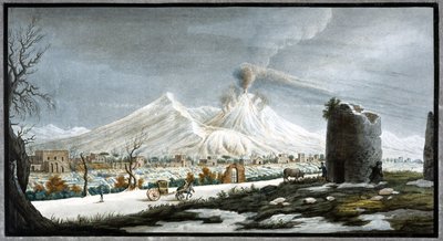 Il Vesuvio in eruzione, Regno di Napoli, inverno 1767 da Unbekannt