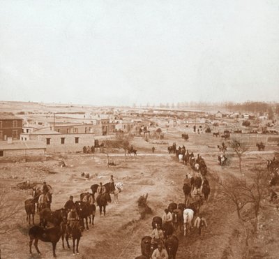 Soldati a cavallo, Somme-Tourbe, Francia settentrionale, c. 1914-c. 1918 da Unbekannt