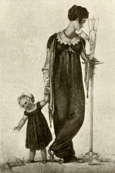 Abito da lutto di madre e figlio, 1809, 1937 da Unbekannt