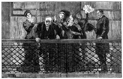 Mr Gladstone che si rivolge alla folla dal balcone da Unbekannt