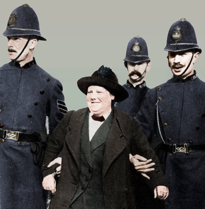 La signora Flora Drummond, arrestata a Hyde Park, Londra, 1914, 1935 da Unbekannt