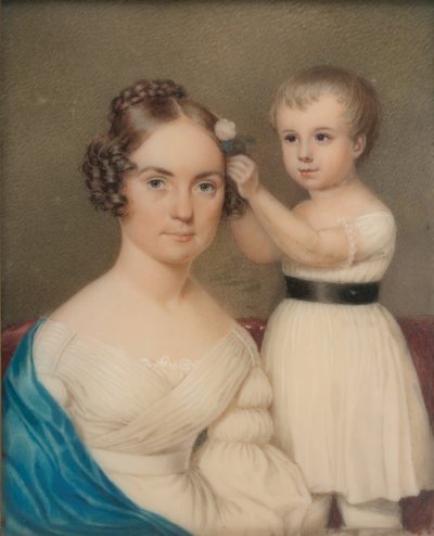 Mrs. William Gordon Ver Planck e suo figlio Samuel Hopkins Ver Planck, ca. 1828 da Unbekannt