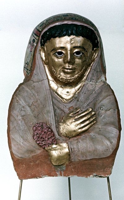 Maschera di mummia in stucco, dinastia tolemaica da Unbekannt
