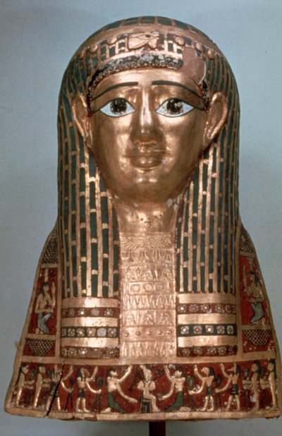 Maschera di mummia di una signora, periodo tardo, 1085-332 a.C. da Unbekannt
