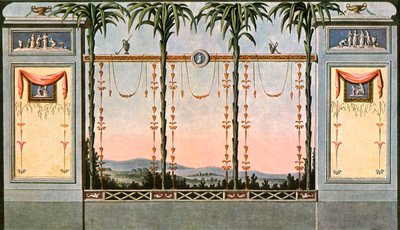 Decorazione murale di una galleria che si affaccia su un giardino, Lipsia, Germania, 1928 da Unbekannt