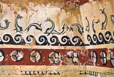 Affresco nella Tomba di Tifone a Tarquinia, Italia, 1928 da Unbekannt