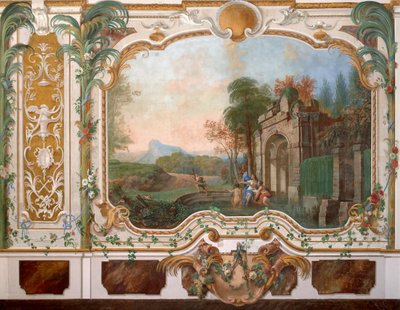Dipinto murale nel salone del palazzo cinese a Oranienbaum, metà del XVIII secolo da Unbekannt