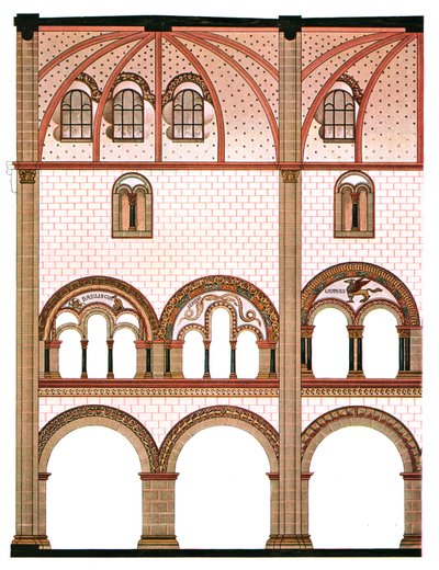 Affresco nella navata della chiesa di San Severo a Boppard, Germania da Unbekannt