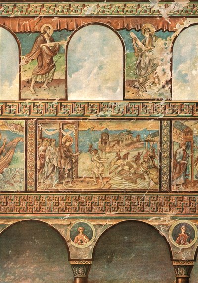 Affreschi nella Chiesa di San Giorgio, Oberzell, Reichenau, Germania, 1928 da Unbekannt