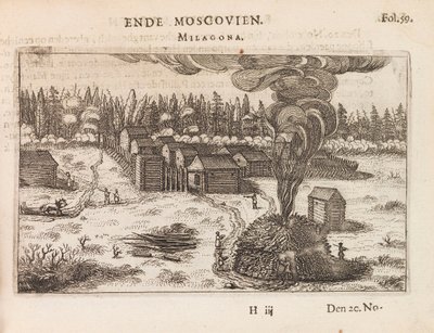 Moscovia, Milagona. Illustrazione al Journael vande legatie di Antonis Goeteeris da Unbekannt