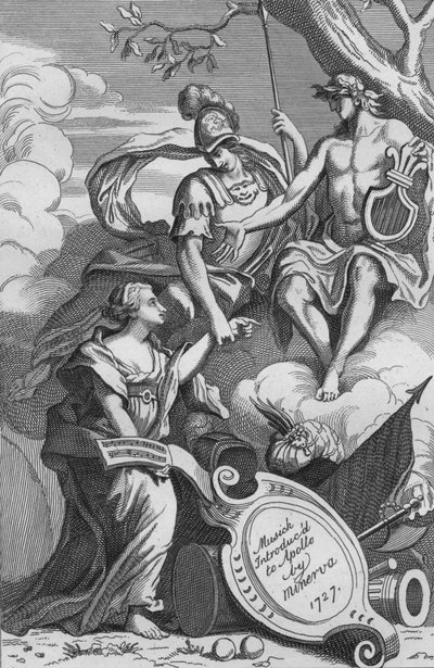 La musica introdotta ad Apollo da Minerva da Unbekannt