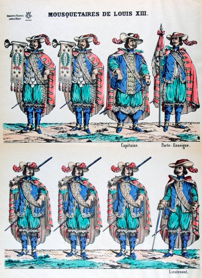Moschettieri di Luigi XIII da Unbekannt