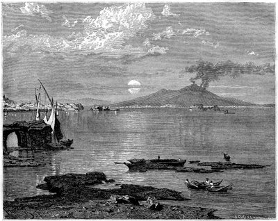 Napoli e il Vesuvio, da Pausilippe, Italia, XIX secolo da Unbekannt