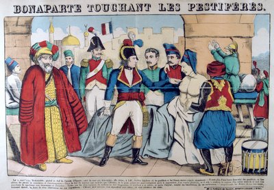 Napoleone Bonaparte visita i colpiti dalla peste di Giaffa, 11 marzo 1799, XIX secolo da Unbekannt