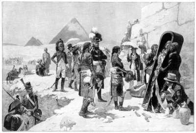 Napoleone Bonaparte che ispeziona una mummia alle piramidi, 1801 1900 da Unbekannt
