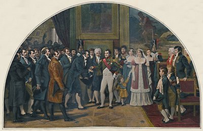 Napoleone che decora gli artisti da Unbekannt