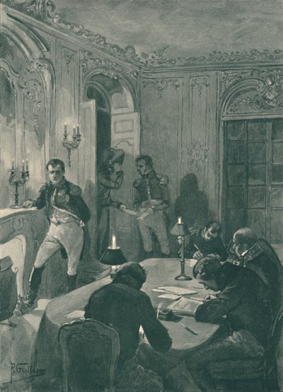Napoleone che detta ai suoi segretari, 1896 da Unbekannt