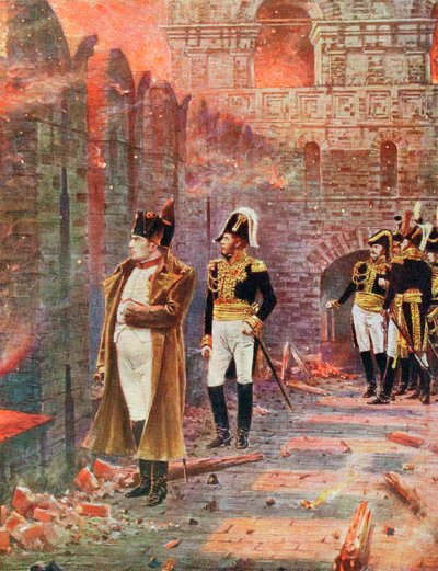 Napoleone e il suo stato maggiore osservano l